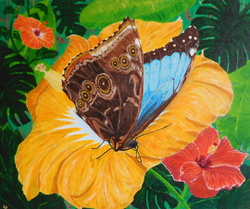 Painting: Blue Morpho